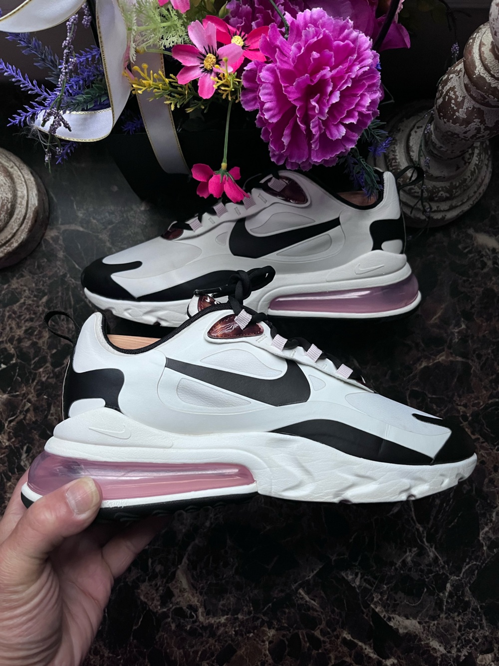 Nike AirMax 270 React
Tortoise Shell
Lifestyle/Athletic Shoes
Size 9.5 for Women